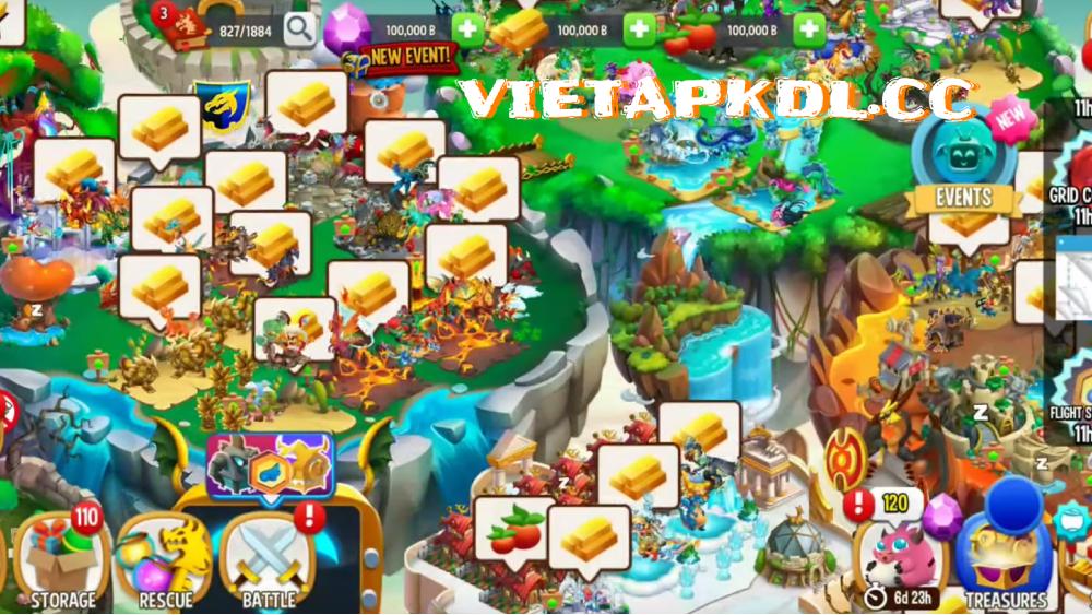 Hack Dragon City Vietapkdl MOD (Sınırsız Para/Coins/99999💎) APK 25.3.3